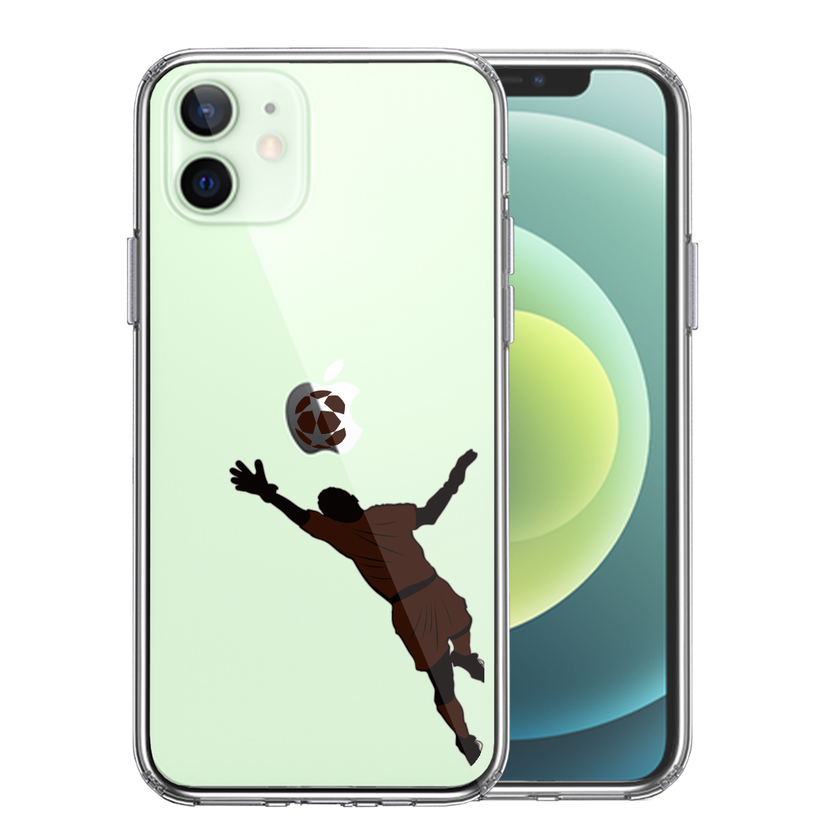 iPhone12mini ケース クリア サッカー スーパーセーブ スマホケース 側面ソフト 背面ハード ハイブリッド 送料無料 即日発送