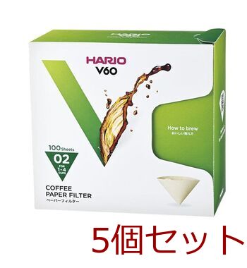 Ｖ６０用ペーパーフィルターＭ １〜４杯用 １００枚入 5個セット 送料無料 即日発送