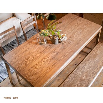 ダイニングテーブル 幅180 タモ無垢材の個性豊かな木目が楽しめるienowa 食堂テーブル タオ 業務用 送料無料