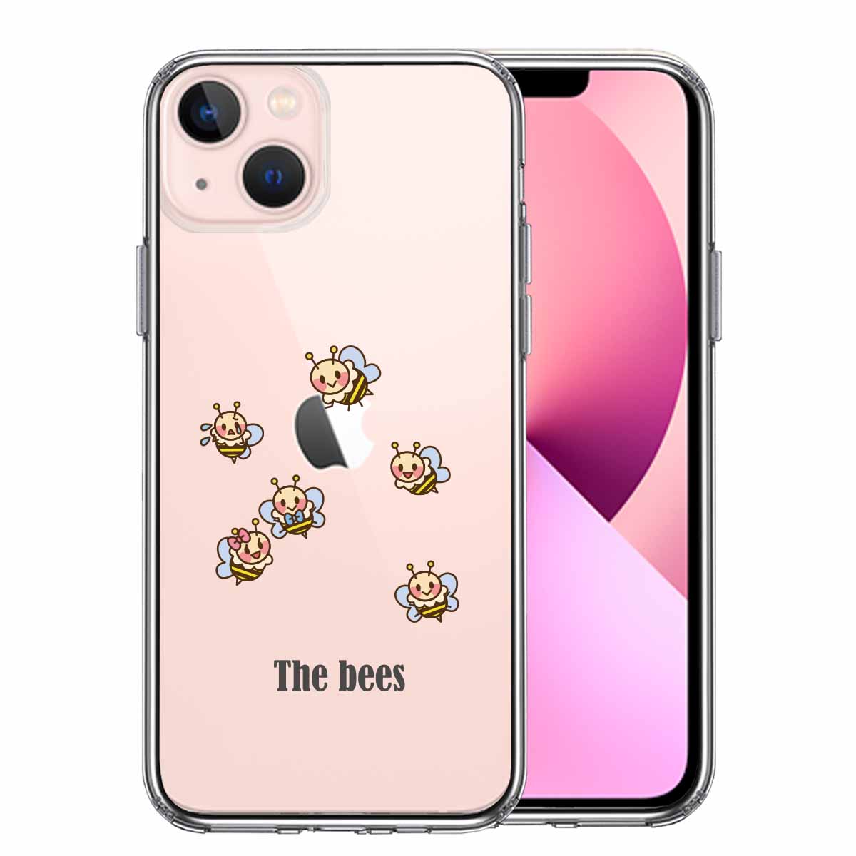 iPhone13 ケース クリア The Bees ミツバチ 蜂 可愛い スマホケース 側面ソフト 背面ハード ハイブリッド 送料無料 即日発送