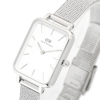 ダニエルウェリントン 腕時計 20×26 DW00100438 クアドロプレスド ホワイト ラッピング可 送料無料 即日発送