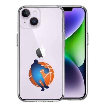 iPhone14 ケース クリア バスケットボール ドリブル 3 スマホケース 側面ソフト 背面ハード ハイブリッド
