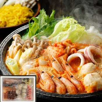 北海道 海鮮キムチ鍋 Fセット 白菜キムチ200g 各種具材 ギフト対応可 送料無料