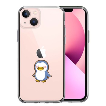 iPhone13mini ケース クリア ペンギン スマホケース 側面ソフト 背面ハード ハイブリッド