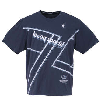 大きいサイズ LE COQ SPORTIF 杢スムースグラフィックプラクティス半袖Tシャツ 3L 4L 5L 6L ラッピング可 送料無料 即日発送