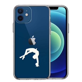 iPhone12mini ケース クリア 新体操 ボール ホワイト スマホケース 側面ソフト 背面ハード ハイブリッド
