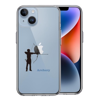 iPhone14Plus ケース クリア アーチェリー 洋弓 スマホケース 側面ソフト 背面ハード ハイブリッド