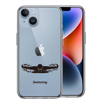 iPhone14 ケース クリア 水泳 スイミング スマホケース 側面ソフト 背面ハード ハイブリッド