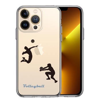 iPhone13Pro ケース クリア バレーボール スマホケース 側面ソフト 背面ハード ハイブリッド