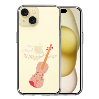 iPhone15 ケース クリア ヴァイオリン カラフル スマホケース 側面ソフト 背面ハード ハイブリッド