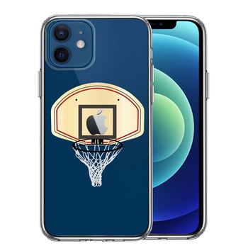 iPhone12mini ケース クリア バスケットボール ゴール スマホケース 側面ソフト 背面ハード ハイブリッド 送料無料 即日発送