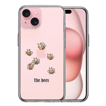 iPhone15Plus ケース クリア The Bees ミツバチ 蜂 可愛い スマホケース 側面ソフト 背面ハード ハイブリッド