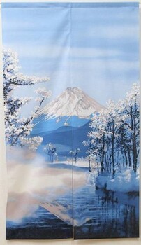 富士山のれん 冬富士 送料無料